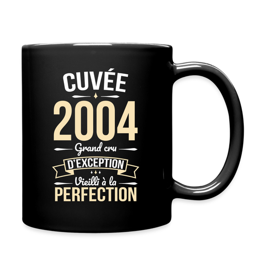 Mug uni - Anniversaire 21 Ans - Cuvée 2004 - noir