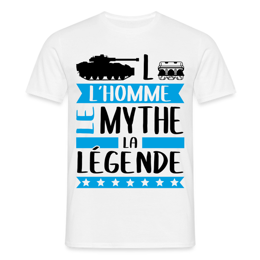 T-shirt homme coloris clair Charles rébus – L’homme, le mythe, la légende - blanc