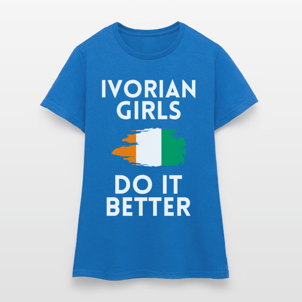 T-shirt femme - Ivorian Girls Do It Better - bleu royal