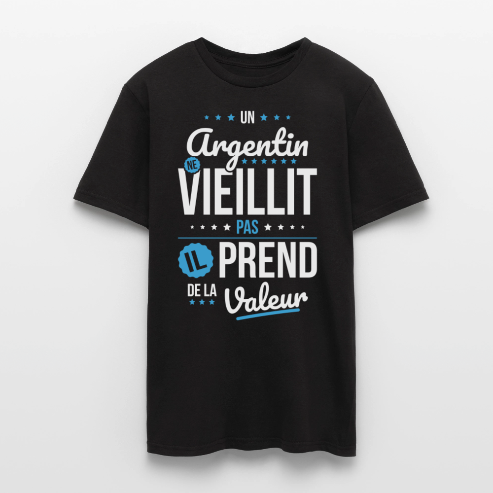 T-shirt Homme - Un Argentin ne vieillit pas - noir