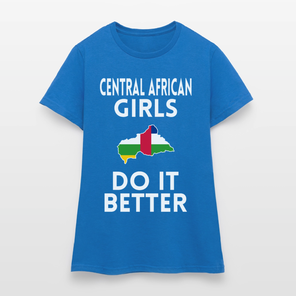 T-shirt femme - Central African Girls Do It Better - bleu royal