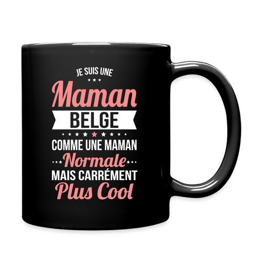 Mug uni - maman Belge plus cool - noir