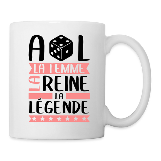 Mug blanc Adèle rébus – La femme, la reine, la légende - blanc