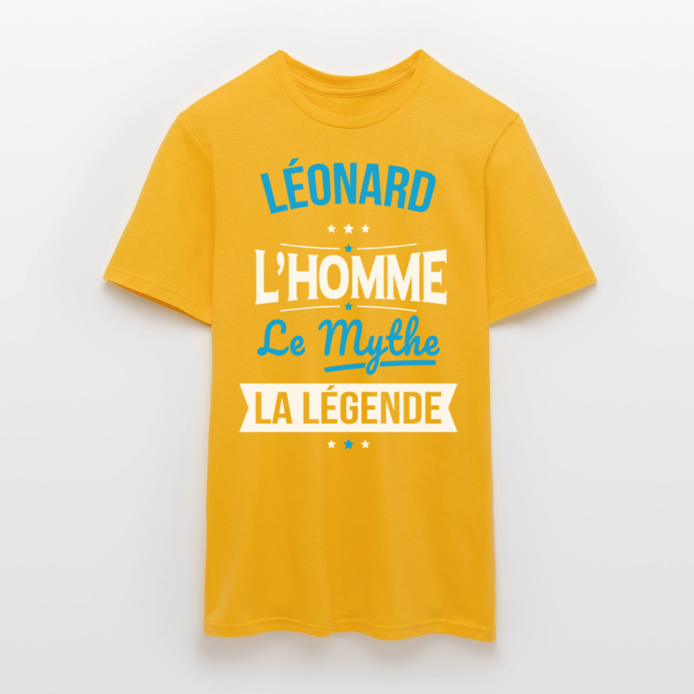 T-shirt Homme - Léonard - l'Homme - le Mythe - la Légende - jaune