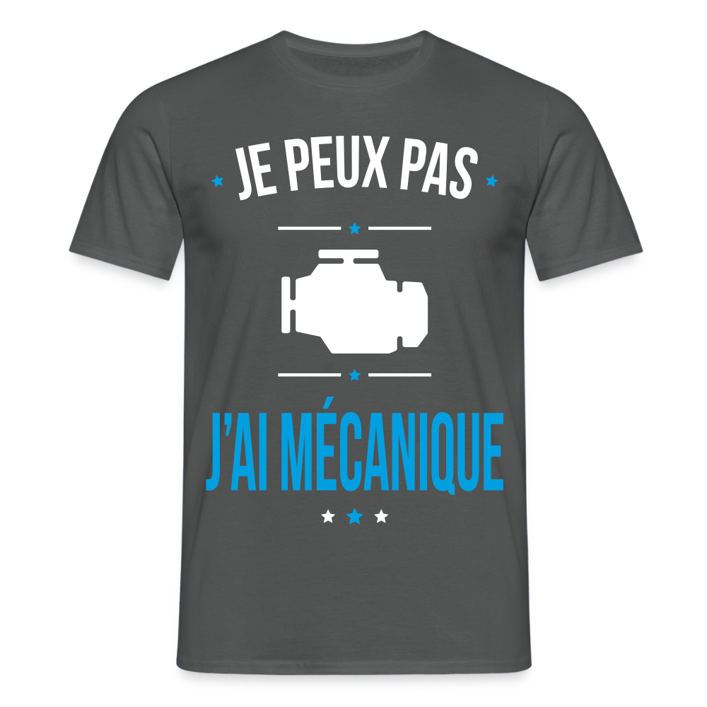 T-shirt Homme - Je peux pas j'ai Mécanique - charbon