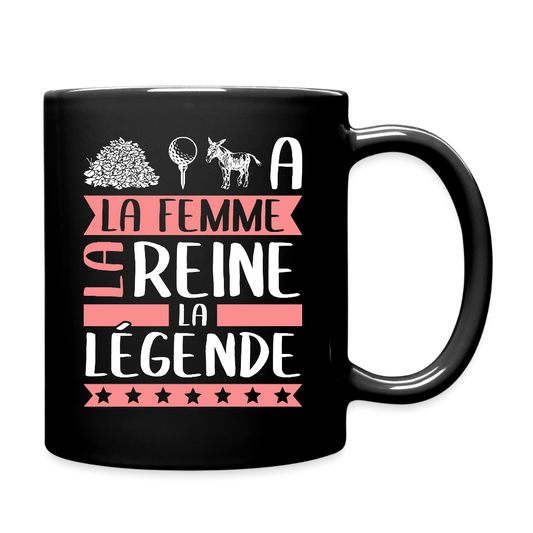 Mug uni Tatiana rébus – La femme, la reine, la légende - noir