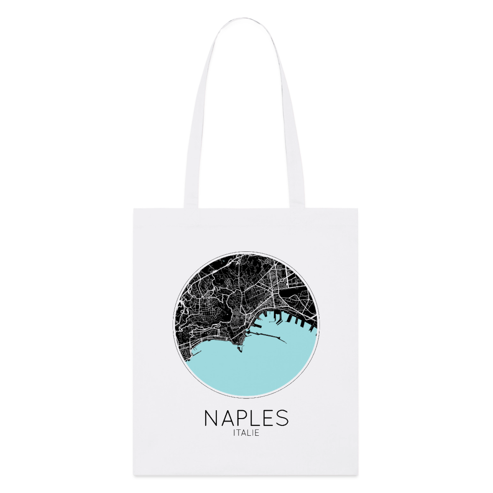 Tote Bag Naples Bio Coloris Clair – Plan de Naples - blanc