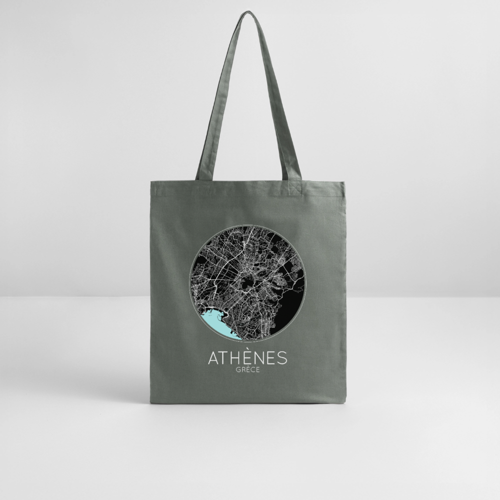 Tote Bag Athènes Bio – Plan d’Athènes - charbon