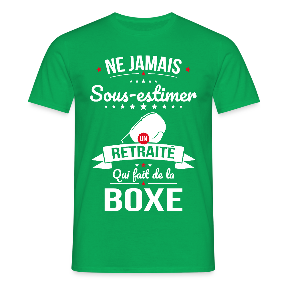 T-shirt Homme - Ne jamais sous-estimer un retraité qui fait de la boxe - vert
