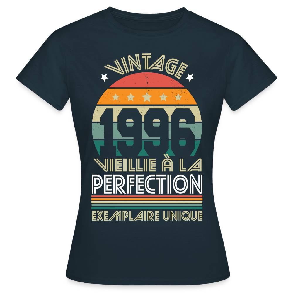 T-shirt anniversaire femme 30 ans – Vintage 1996 - Exemplaire unique - marine