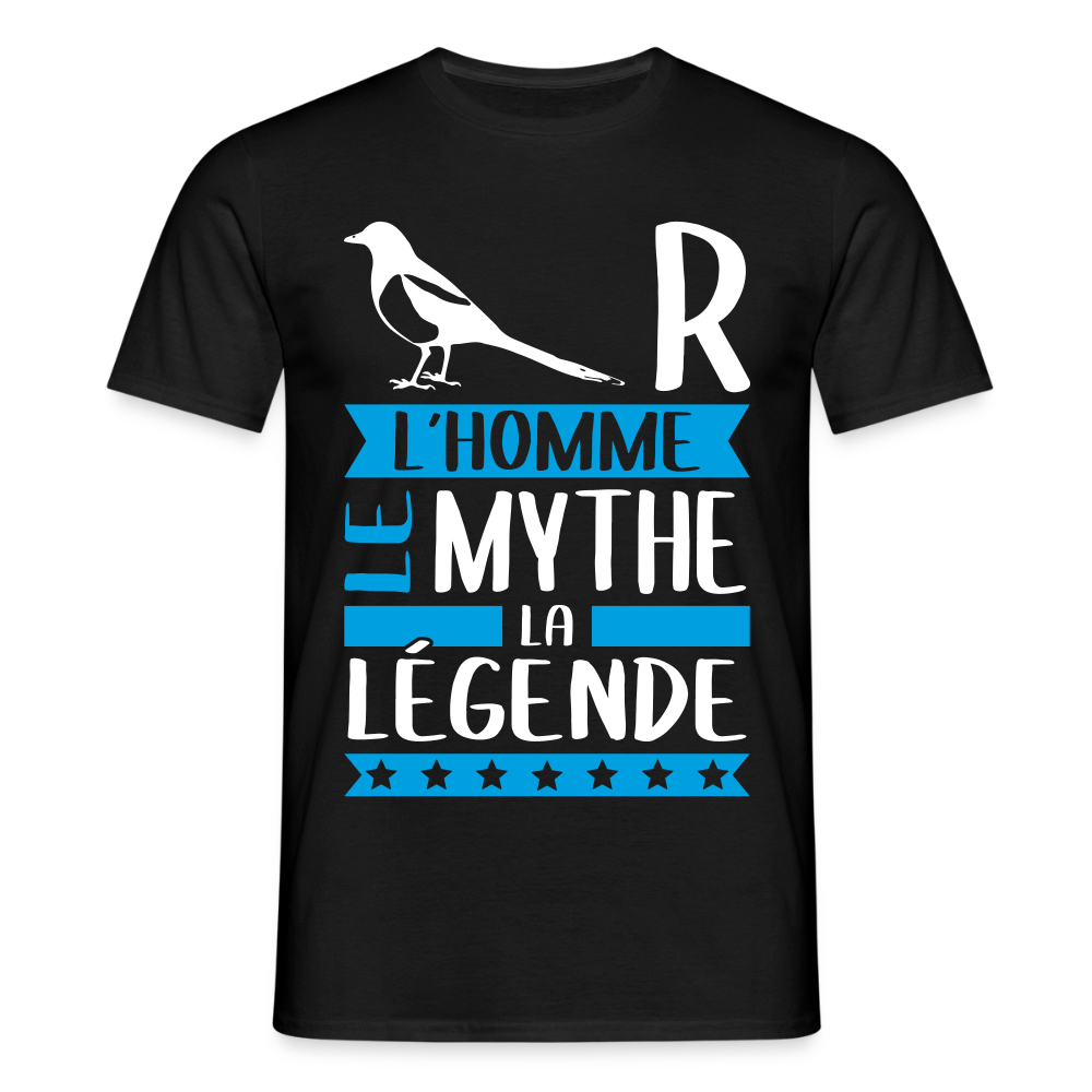 T-shirt homme Pierre rébus – L’homme, le mythe, la légende - noir