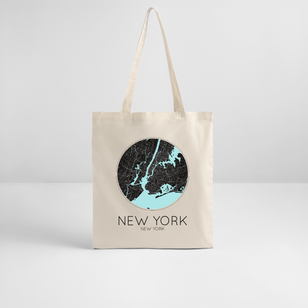 Tote Bag New York Bio Coloris Clair – Plan de New York - écru doux