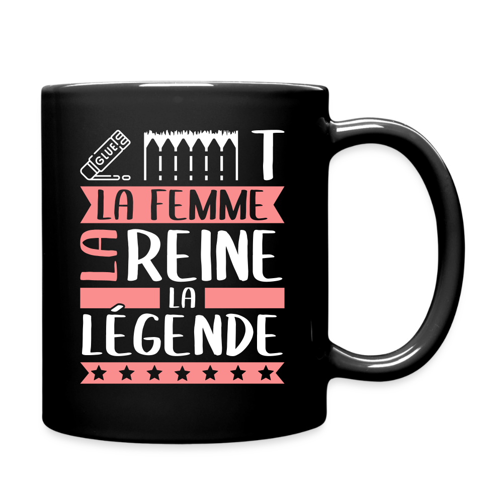 Mug uni Colette rébus – La femme, la reine, la légende - noir