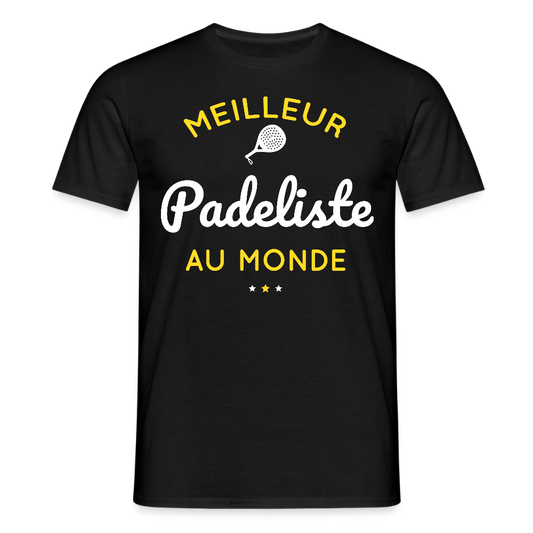 T-shirt Homme - Meilleur Padeliste Au Monde - noir
