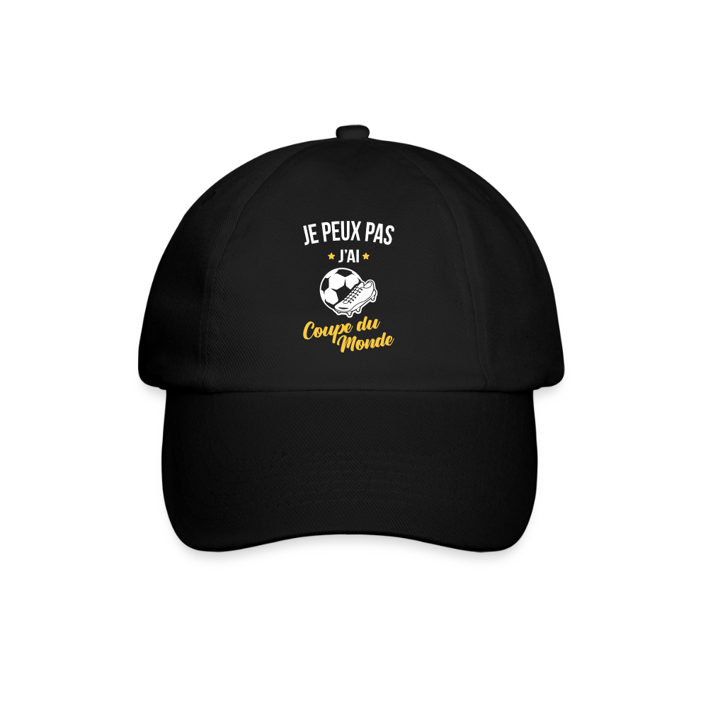Casquette classique - Je peux pas j'ai Coupe du Monde - noir/noir