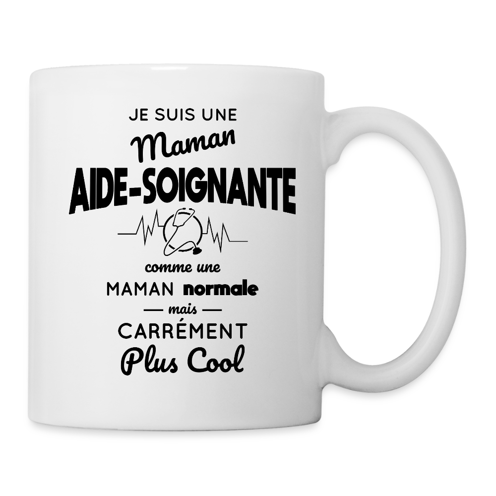 Mug blanc - Maman aide-soignante plus cool - blanc