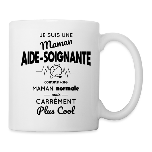 Mug blanc - Maman aide-soignante plus cool - blanc