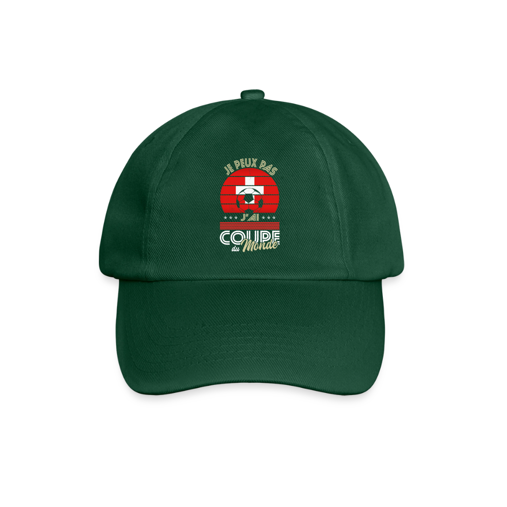 Casquette classique - Je peux pas j'ai Coupe du Monde - Suisse - vert bouteille