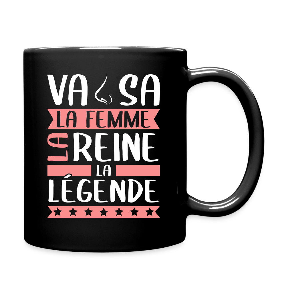 Mug uni Vanessa rébus – La femme, la reine, la légende - noir