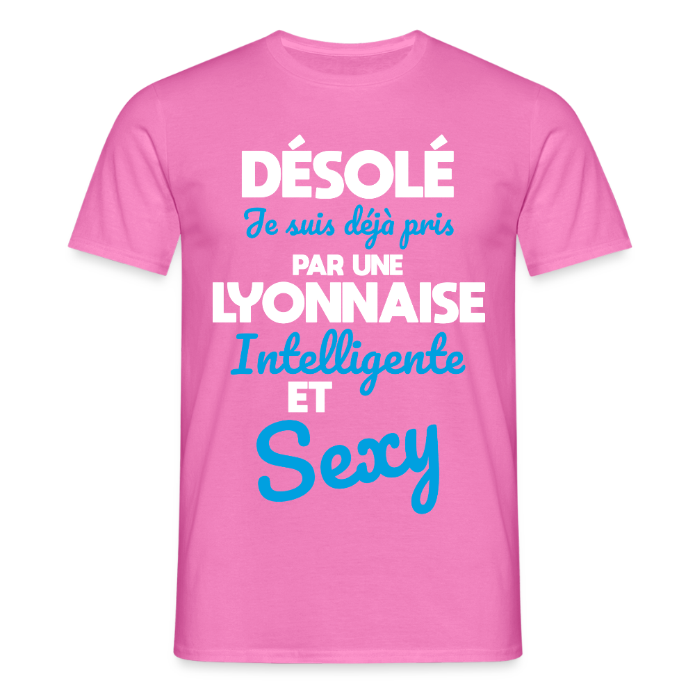 T-shirt Homme -  Je suis déjà pris par une Lyonnaise intelligente et sexy - rose