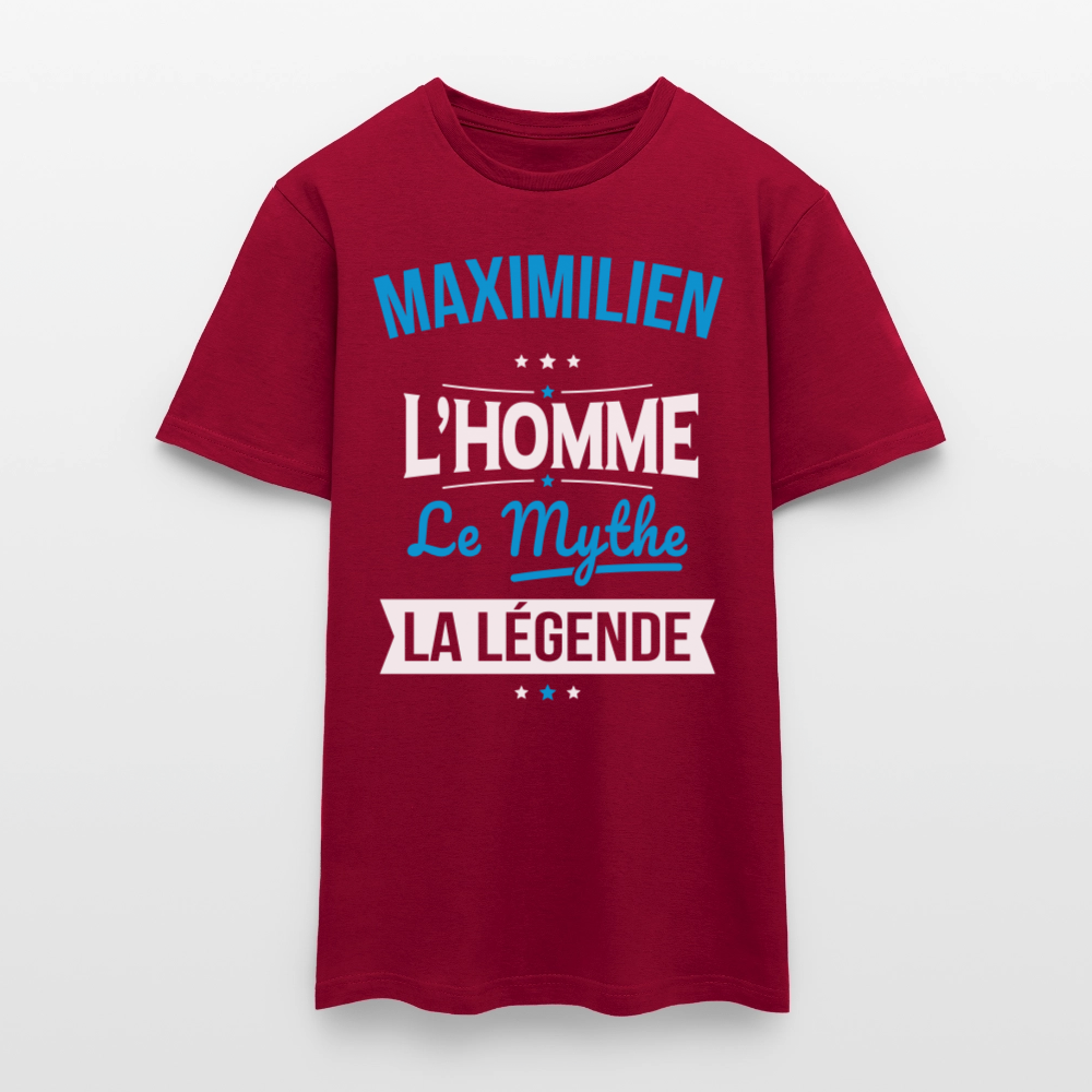 T-shirt Homme - Maximilien - l'Homme - le Mythe - la Légende - rouge brique