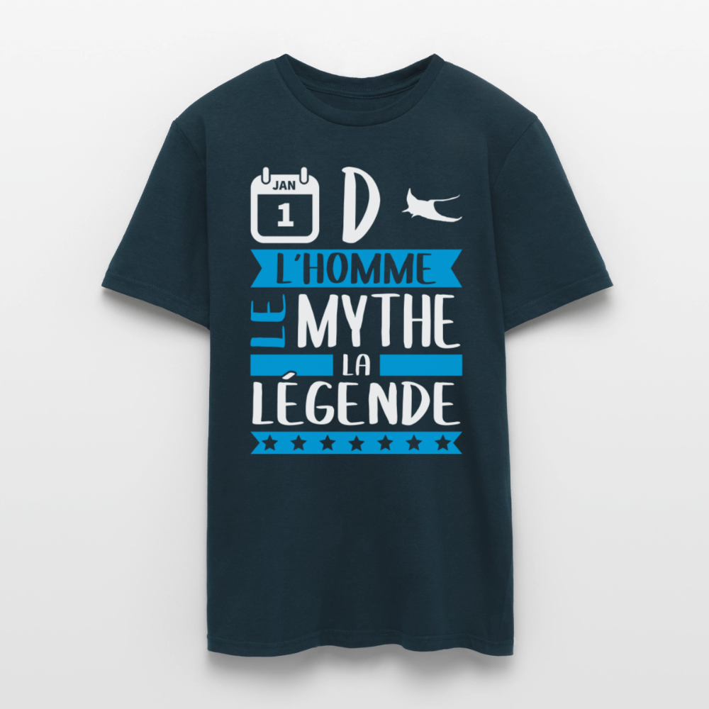 T-shirt homme André rébus – L’homme, le mythe, la légende - marine