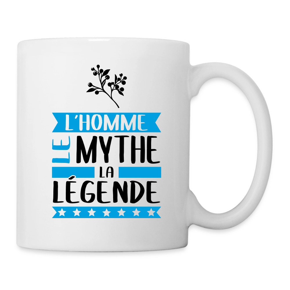 Mug blanc Guy rébus – L’homme, le mythe, la légende - blanc
