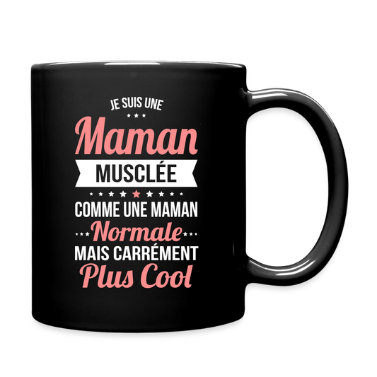 Mug uni - Maman musclée plus cool - noir