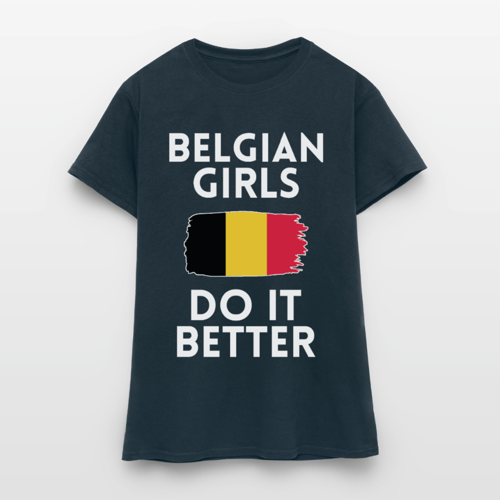 T-shirt femme - Belgian Girls Do It Better - marine