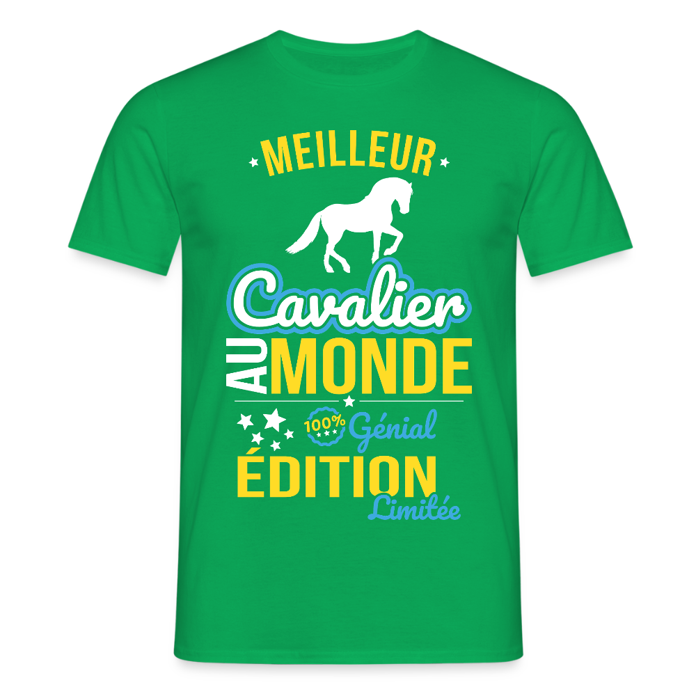 T-shirt Homme - Meilleur Cavalier au monde - 100% génial - vert