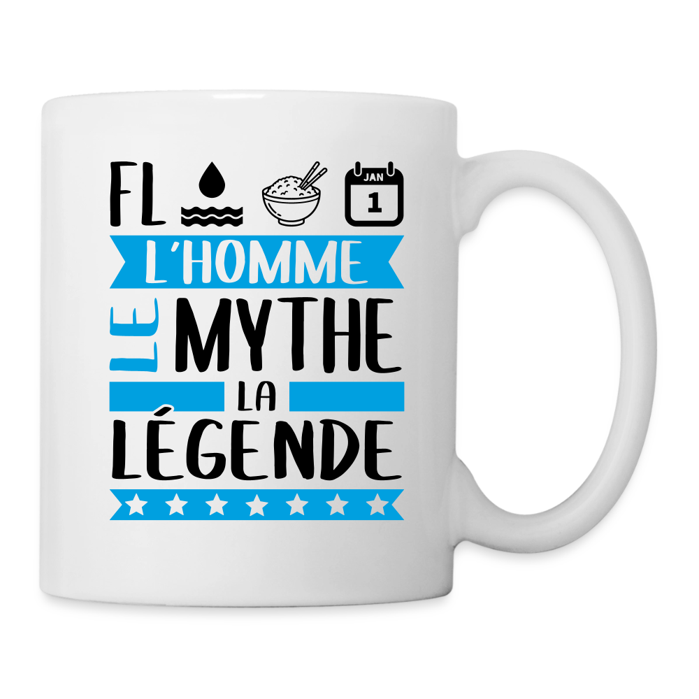 Mug blanc Florian rébus – L’homme, le mythe, la légende - blanc