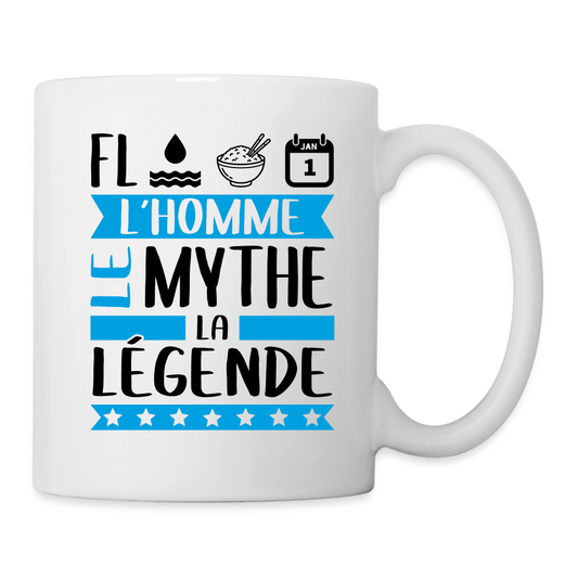 Mug blanc Florian rébus – L’homme, le mythe, la légende - blanc