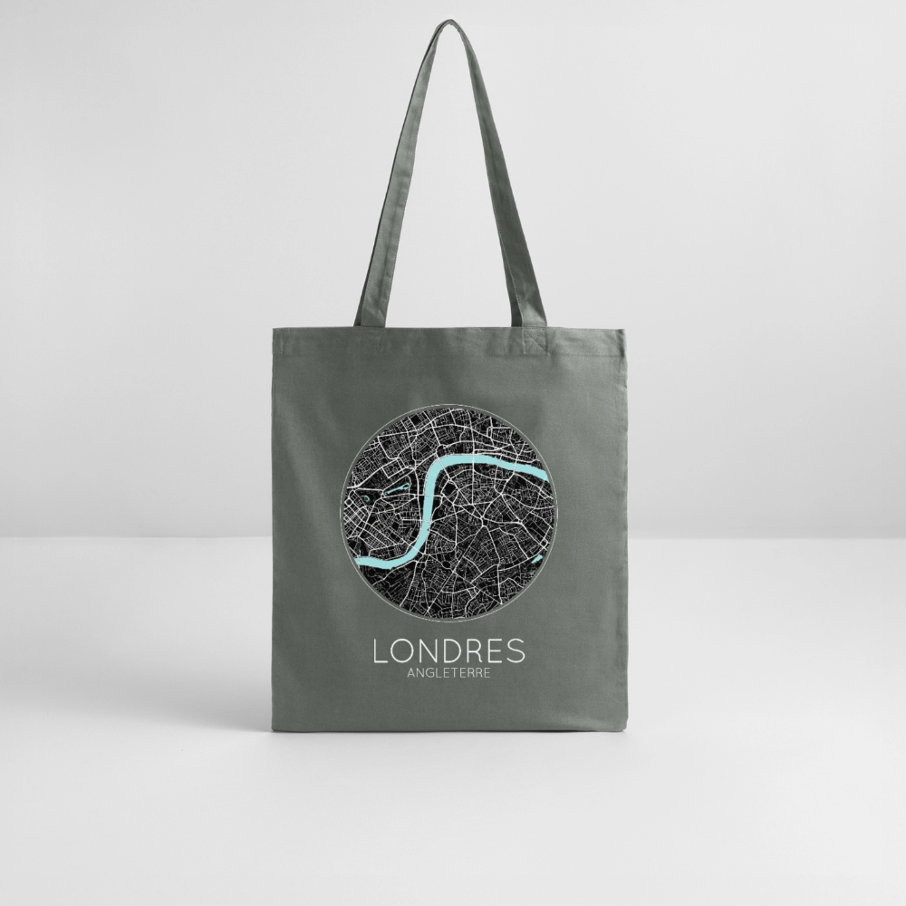 Tote Bag Londres Bio – Plan de Londres - charbon