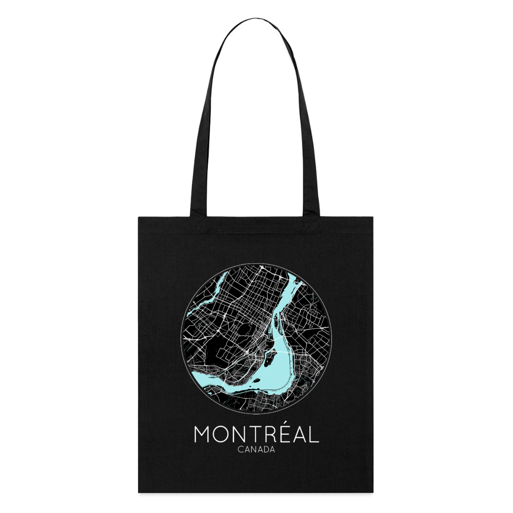 Tote Bag Montréal Bio – Plan de Montréal - noir