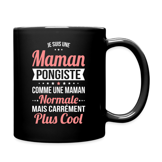 Mug uni - Maman pongiste plus cool - noir