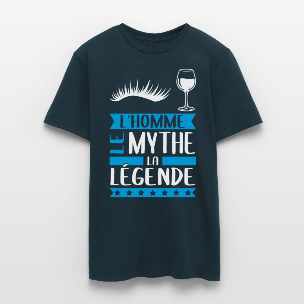T-shirt homme Sylvain rébus – L’homme, le mythe, la légende - marine
