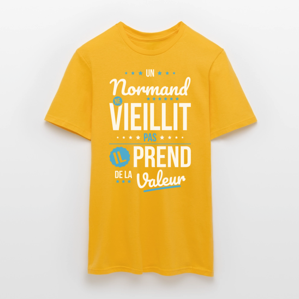 T-shirt Homme - Un Normand ne vieillit pas - jaune