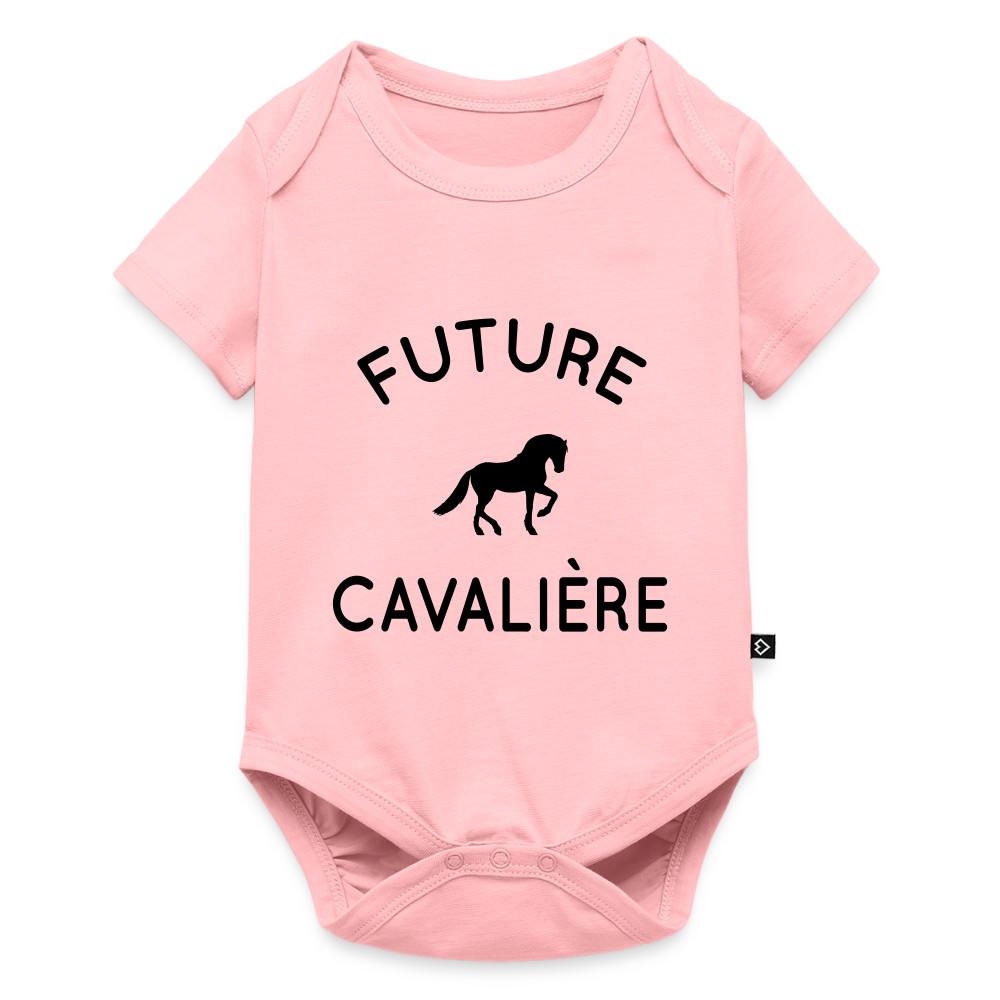 Body Bébé bio manches courtes - Future cavalière - rose
