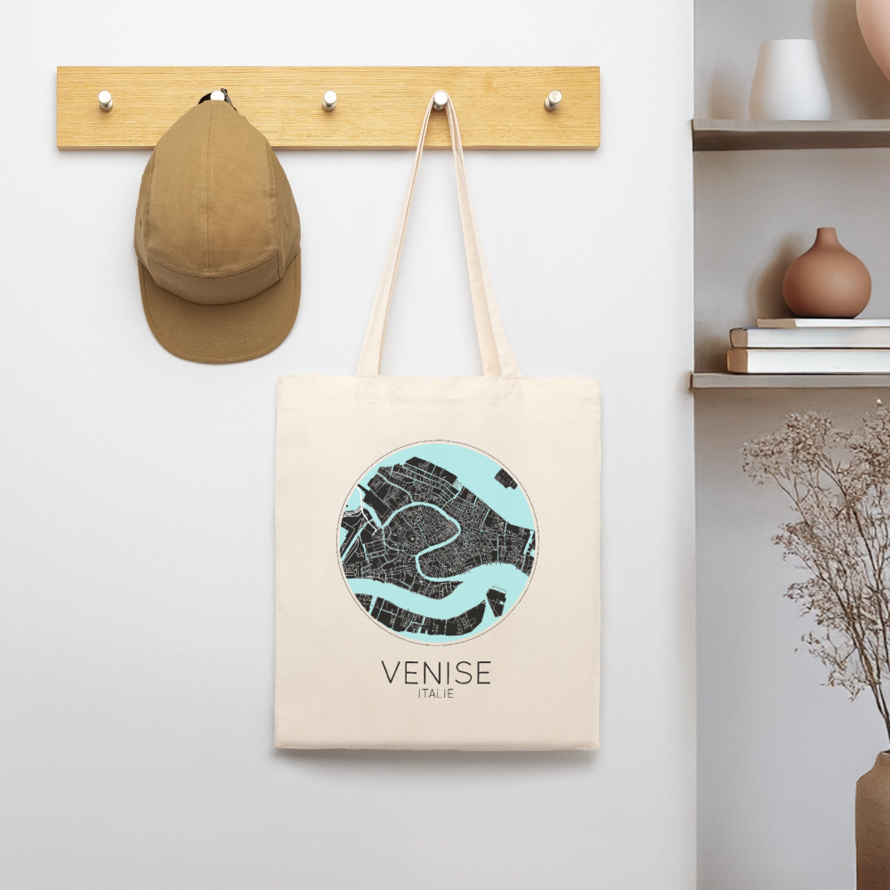 Tote Bag Venise Bio Coloris Clair – Plan de Venise - écru doux