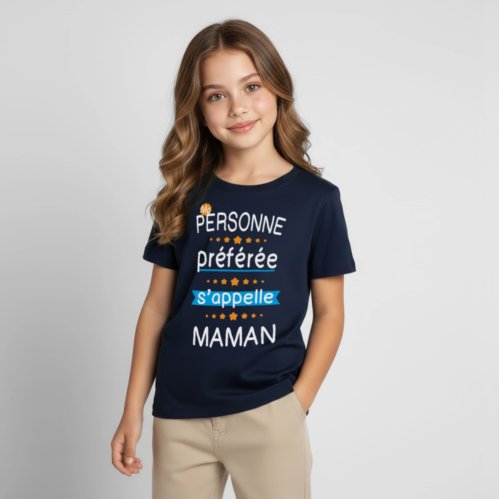 T-shirt enfant - Personne préférée Maman - marine