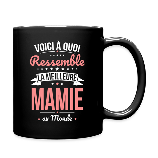 Mug uni - Voici à quoi ressemble la meilleure Mamie au monde - noir