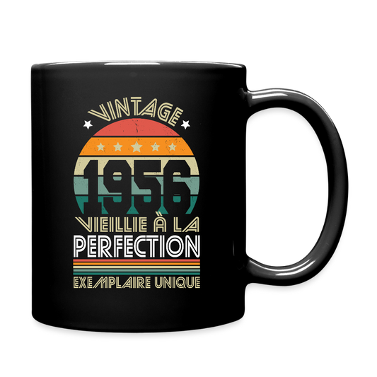 Mug anniversaire femme 70 ans – Vintage 1956 - Exemplaire unique - noir