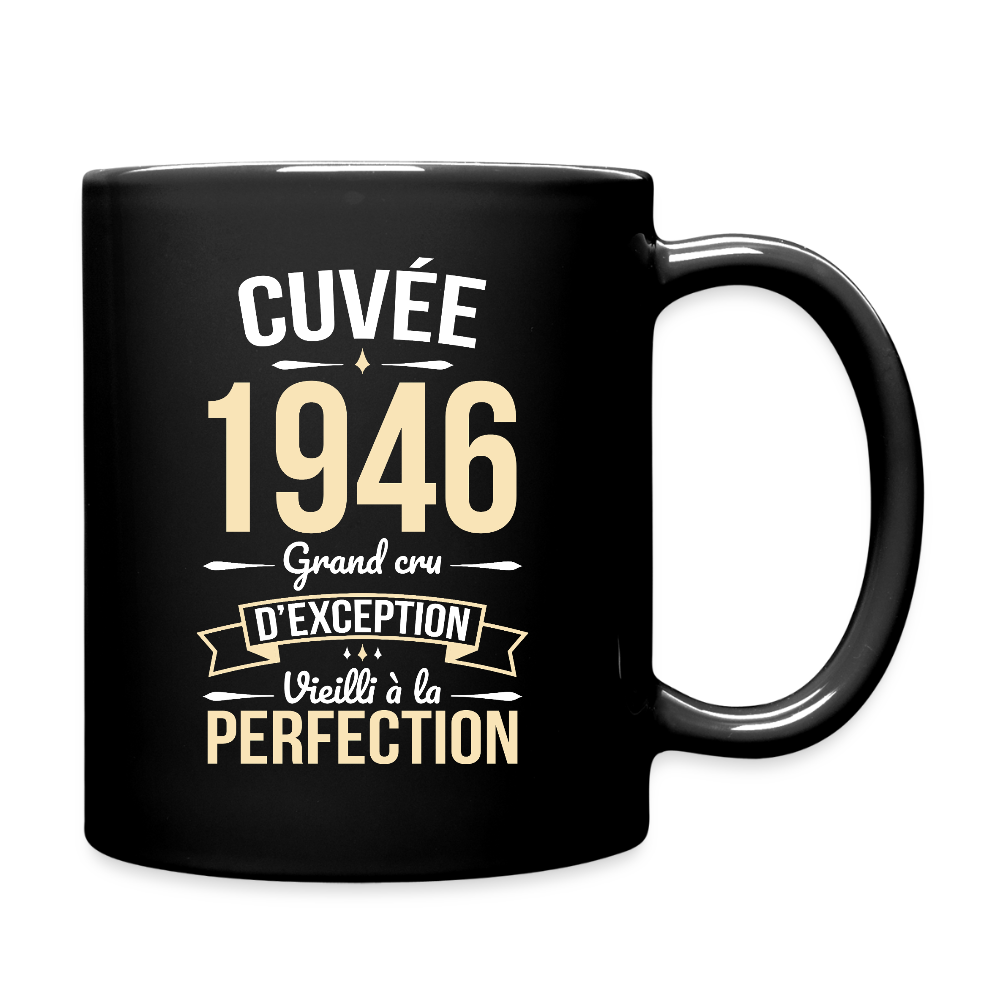 Mug anniversaire homme 80 ans – Cuvée 1946, Grand cru d’exception - noir