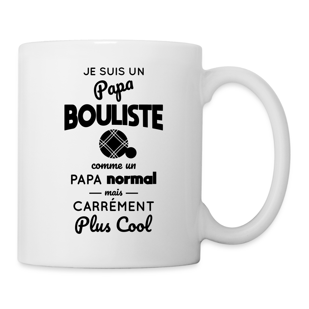 Mug blanc - Papa bouliste plus cool - blanc