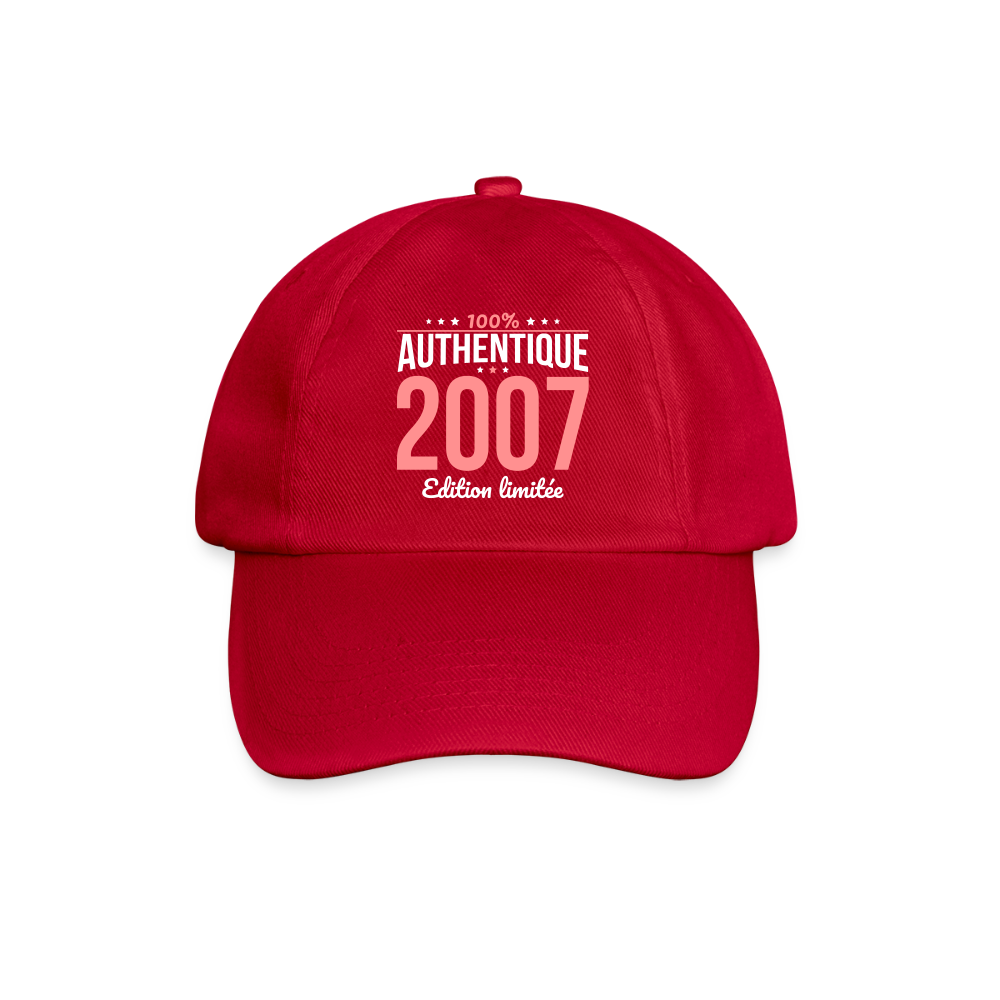 Casquette classique - Anniversaire 18 Ans - 100% Authentique 2007 - rouge classique