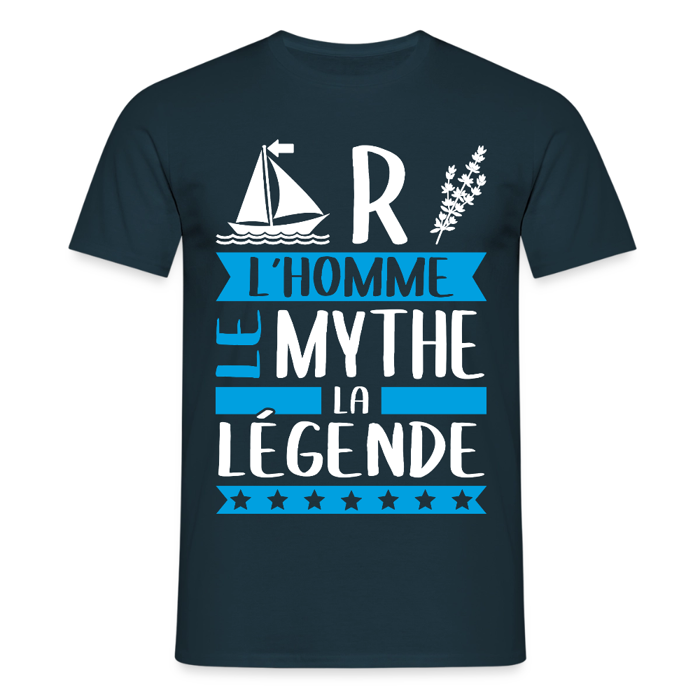 T-shirt homme Martin rébus – L’homme, le mythe, la légende - marine