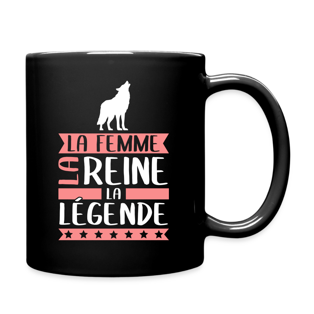Mug uni Lou rébus – La femme, la reine, la légende - noir