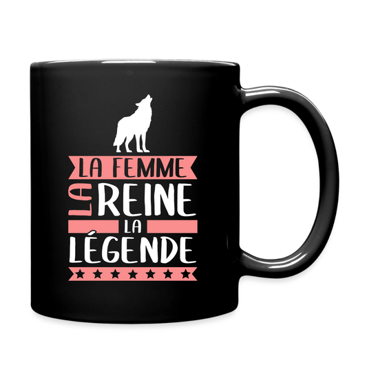 Mug uni Lou rébus – La femme, la reine, la légende - noir