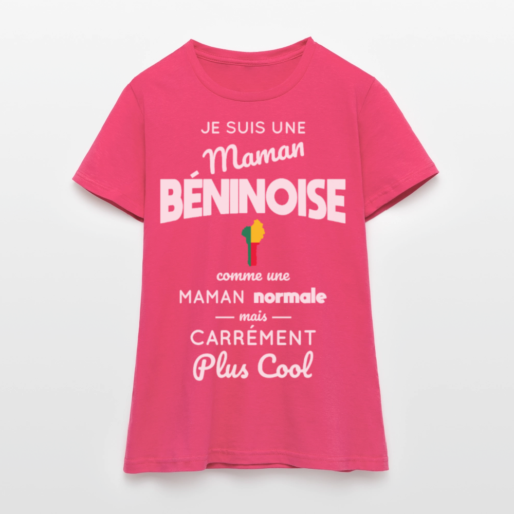T-shirt Femme - Maman Béninoise plus cool - rose azalée