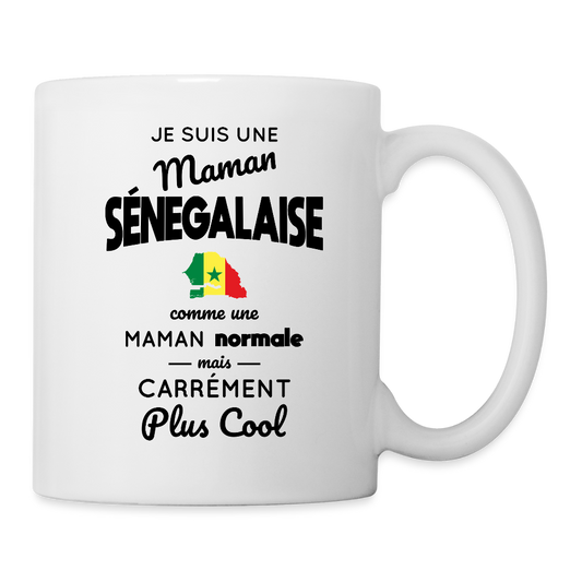 Mug blanc - Maman Sénégalaise plus cool - blanc